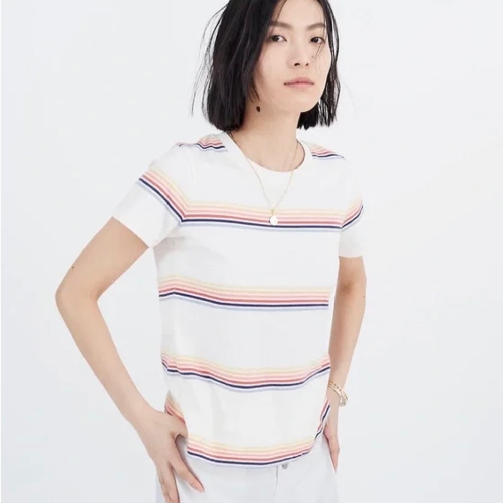 Madewell Rainbow Striped T-shirt